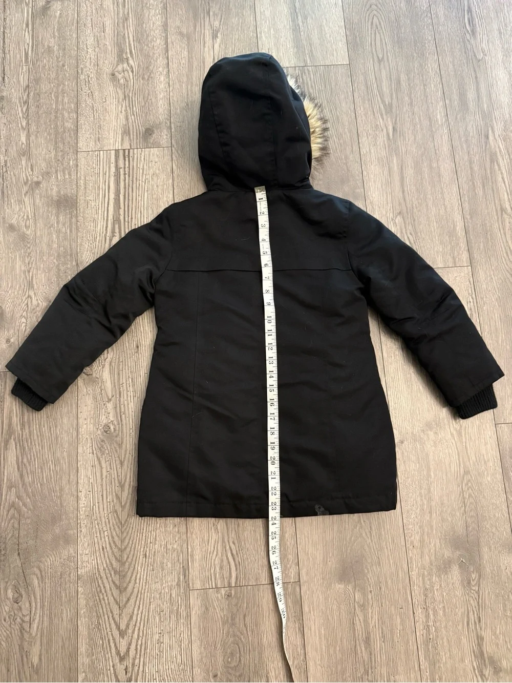 Gap Kids Black Cold Control Ultra Max Primaloft Storm Cuff Fur Hood Size Small